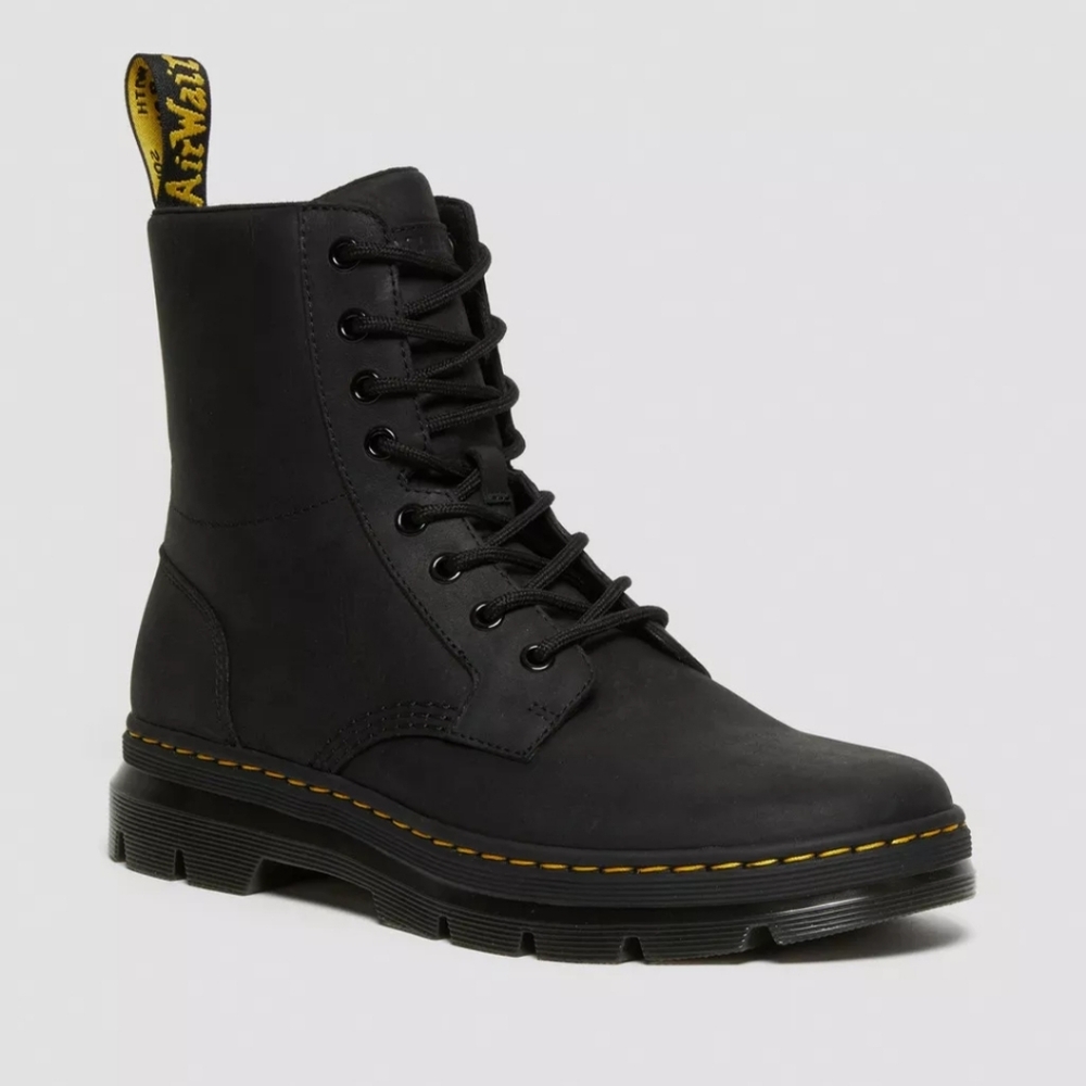 Dr Martens Combs Leather Black Size 7m/8w